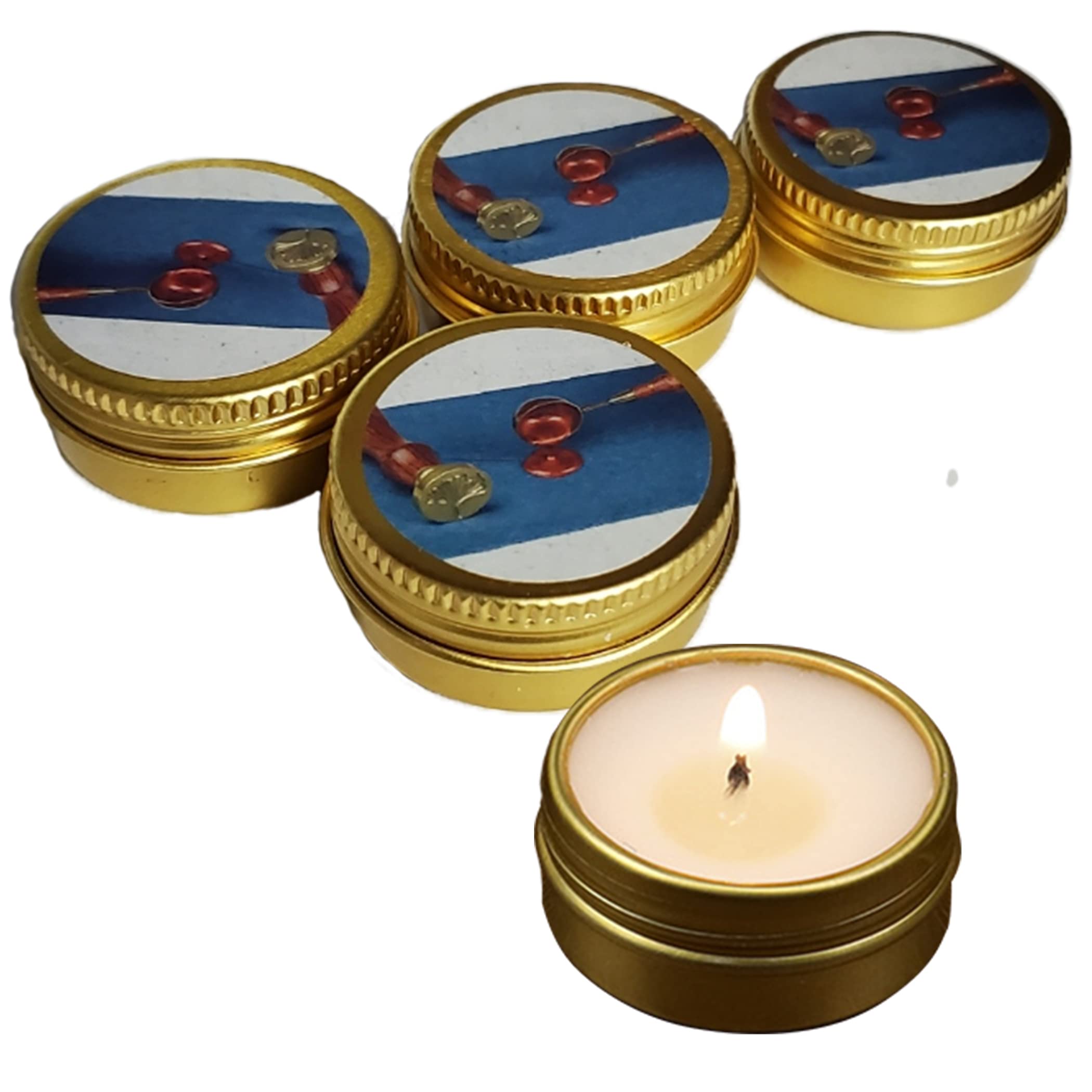 Amazon.co.jp: Seasta シーリングスタンプ キャンドル 蓋付き 5個